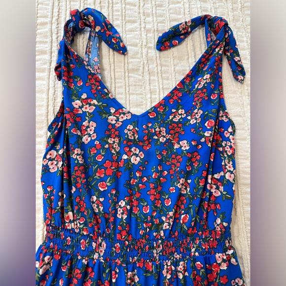 NWOT Bebop be you be free royal blue floral romper - Picture 5 of 12